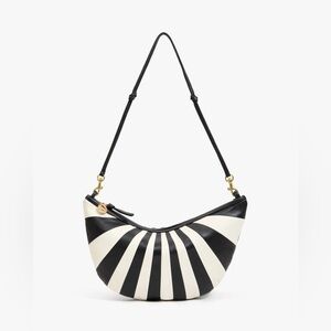Clare V. Lune Bag Black Cream Sunburst NEW NWT